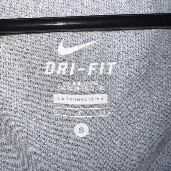 Nike Dri-Fit Sweatshirt Womens Small Boat Neck Dark Gray Long Sleeve Pullover - Picture 3 of 5